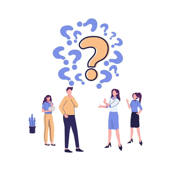 Answer Much Question Metaphor Flat Style Illustration Vector Design — Stock Vector