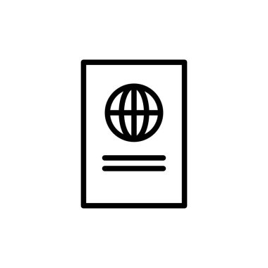 pasaport ana hatları simgesi piksel web sitesi ya da mobil uygulama için mükemmel