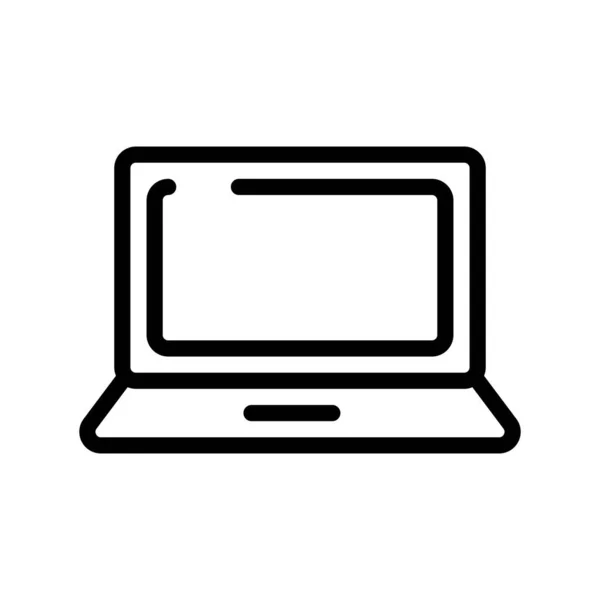 Laptop Delinear Ícone Pixel Perfeito Para Site Aplicativo Móvel —  Vetores de Stock