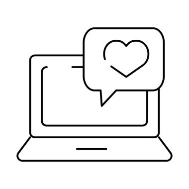 Web sitesi veya mobil uygulama için sosyal ağ etkinlik ana hatları simgesi