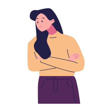 Şüpheli ciddi karakterler belirlendi. Düz vektör çizimleri beyaz arkaplanda izole edildi