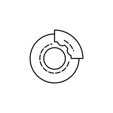 İnce fren çizgisi simgesi. Denge sembolü Web ve mobil uygulama için iyi