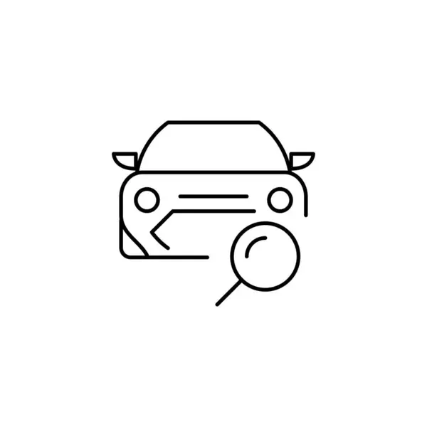 Αυτοκίνητο Αναζήτηση Περίγραμμα Λεπτή Εικόνα Σύμβολο Ισορροπίας Καλό Για Web — Διανυσματικό Αρχείο