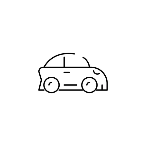 Αυτοκίνητο Πλευρά Διώκτης Περίγραμμα Λεπτή Εικόνα Σύμβολο Ισορροπίας Καλό Για — Διανυσματικό Αρχείο