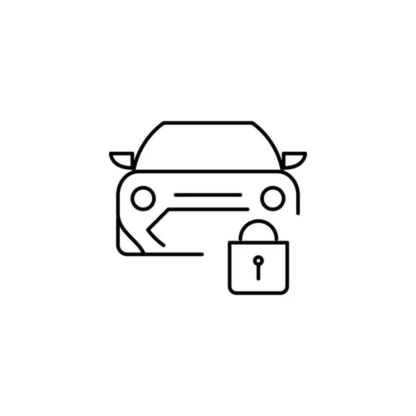 Αυτοκίνητο Κλειδαριά Περίγραμμα Λεπτή Εικόνα Σύμβολο Ισορροπίας Καλό Για Web — Διανυσματικό Αρχείο