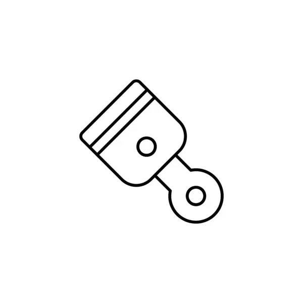 Kolbenumrandung Dünnes Symbol Gleichgewichtssymbol Gut Für Web Und Mobile App — Stockvektor