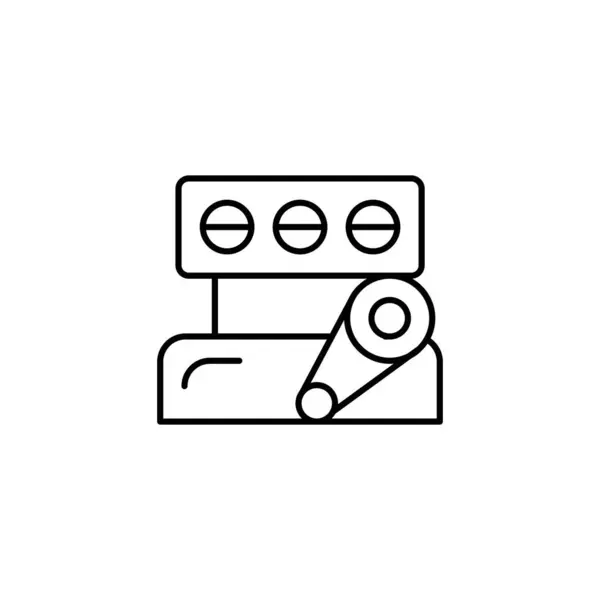Super Chargeur Contour Icône Mince Symbole Balance Bon Pour Web — Image vectorielle