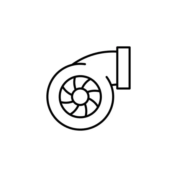 Turbocompresseur Contour Icône Mince Symbole Balance Bon Pour Web Application — Image vectorielle