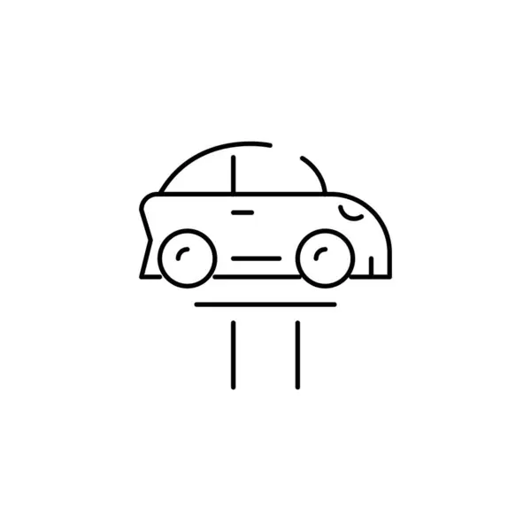 Autó Műhely Vázlat Vékony Ikon Egyensúly Szimbólum Webes Mobil Alkalmazás — Stock Vector