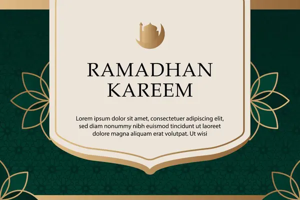 Ramadan Kareem Koncept Banner Rám Arabské Okno Tmavém Pozadí Krásným — Stockový vektor