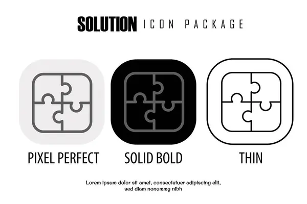Solution Metaphore Outline Icon Different Style Vector Design Pixel Perfect — Stock Vector
