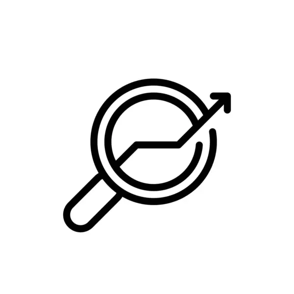 Icono Esquema Monitoreo Empresarial Píxel Perfecto Para Sitio Web Aplicación — Vector de stock
