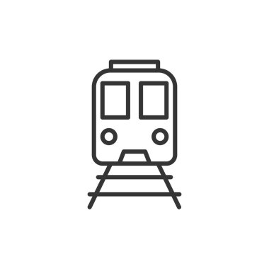 Web sitesi veya mobil uygulama için trainstation ana hatları simgesi piksel mükemmel