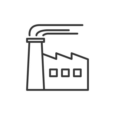 Fabrikanın ana hatları simgesi piksel web sitesi ya da mobil uygulama için mükemmel