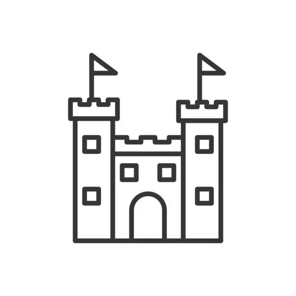 城堡轮廓图标像素完美的网站或移动应用程序 — 图库矢量图片