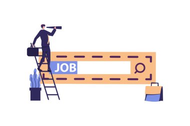 Yeni bir iş, istihdam, kariyer ya da iş arama, fırsat bulma, boş yer arama ya da iş pozisyonu konsepti,