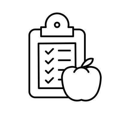 yemek planı ana hatları ince vektör tasarımı web sitesi veya mobil uygulama için iyidir