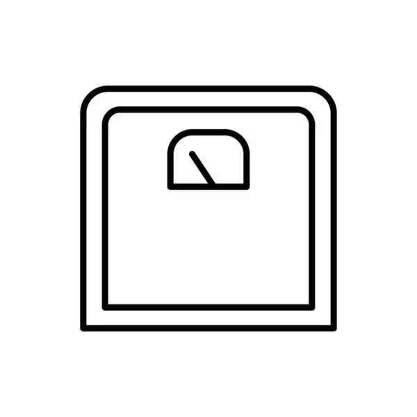 ウェブサイトやモバイルアプリに最適なボディ重量アウトラインアイコン薄いベクターデザイン — ストックベクタ