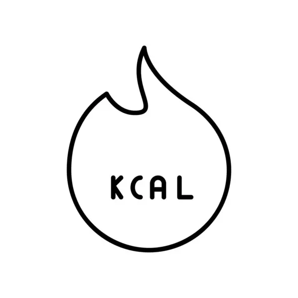 Kilo Calorie Outline Icon Thin Vector Design Good Website Mobile — Stock Vector