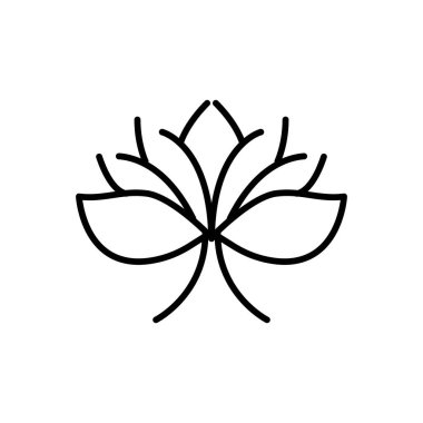 Bitki ana hatları ince vektör tasarımı web sitesi ya da mobil uygulama için iyi