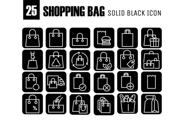 Shopping Bag Σχετικό Διάνυσμα Στερεό Εικονίδιο Πλήρωσης Εικονίδιο Διανύσματος Για — Διανυσματικό Αρχείο