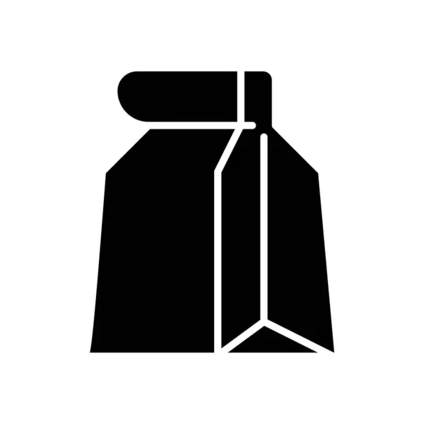 閉鎖したペーパー袋の固体アイコン ベクターの設計 — ストックベクタ