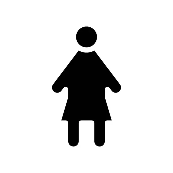 Feminine Solid Icon Vector Design Good Website Mobile App Man — Stock Vector