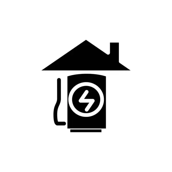 Charging Station Solid Icon Vector Design Good Website Mobile App — 图库矢量图片