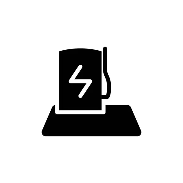 Charging Station Solid Icon Vector Design Good Website Mobile App — 图库矢量图片