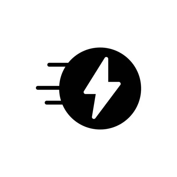 Fast Charging Solid Icon Vector Design Good Website Mobile App — Image vectorielle