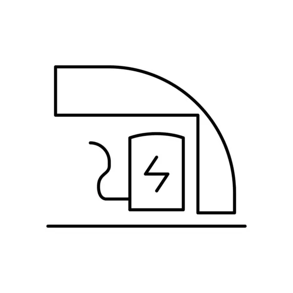 Charging Station Outline Icon Pixel Perfect Vector Design Good Website — Vetor de Stock