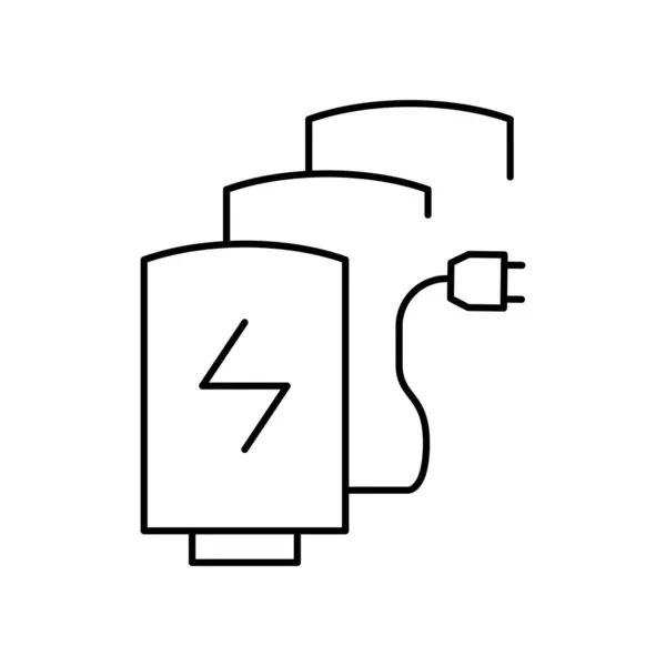 Charging Station Thin Outline Icon Vector Design Good Website Mobile — Stockový vektor