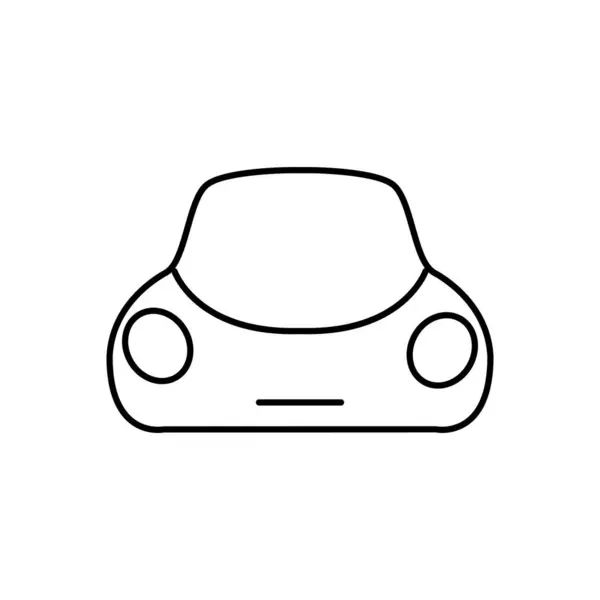 Electric Car Thin Outline Icon Vector Design Good Website Mobile — Vetor de Stock