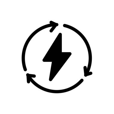 sürdürülebilir enerji katı ikon vektör tasarımı web sitesi ve mobil uygulama için iyi