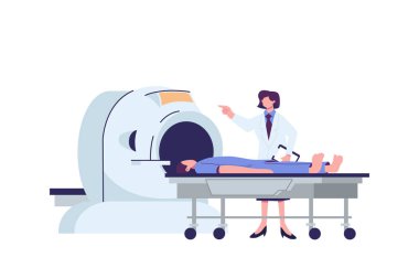 MRI checkup flat style illustration vector design
