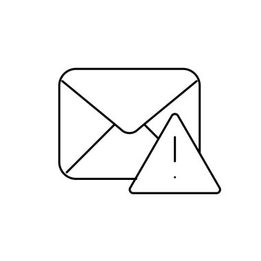 Acil durum mesajı ince taslak ikon vektör tasarımı web sitesi ve mobil uygulama için iyi