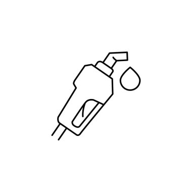 nozzle gaz pompası İnce dış hat ikon vektör tasarımı Web sitesi ve mobil uygulama için iyi