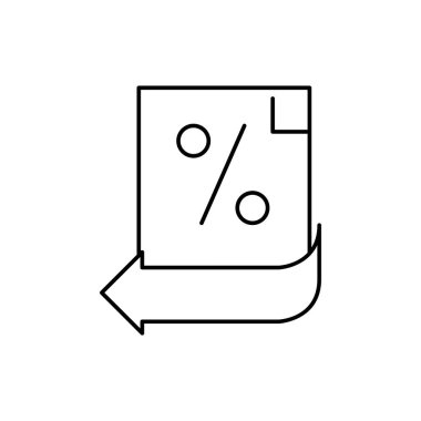 geri ödeme ince dış hat ikon vektör tasarımı Web sitesi ve mobil uygulama için iyi