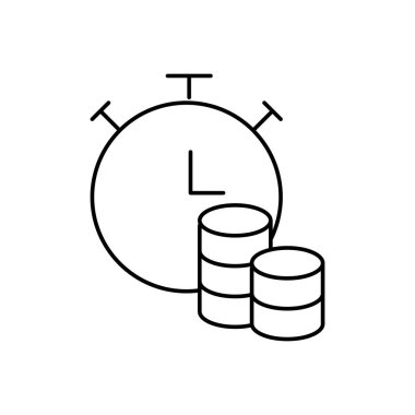 kredi terimi ince dış hat ikon vektör tasarımı web sitesi ve mobil uygulama için iyidir
