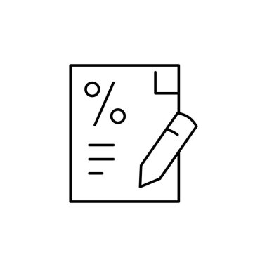 kredi uygulaması ince dış hat ikon vektör tasarımı web sitesi ve mobil uygulama için uygundur