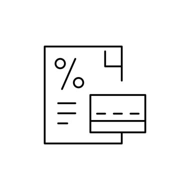 Kredi kartı ince taslak ikon vektör tasarımı web sitesi ve mobil uygulama için iyi