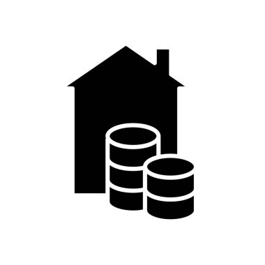 Ev kredisi sağlam ikon vektör tasarımının ödenmesi web sitesi ve mobil uygulama için iyidir