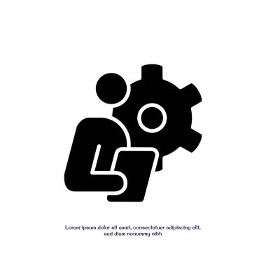 bakım subayı katı simge vektör tasarımı web ve mobil uygulama için uygun