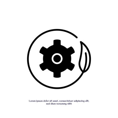 eko sistem katı simge vektör tasarımı web ve mobil uygulama için iyi