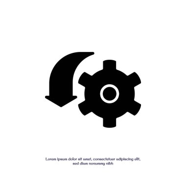 Sistem aşağı katı simge vektör tasarımı web ve mobil uygulama için iyi