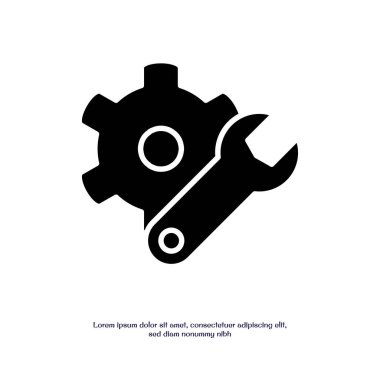 sistem bakım katı simge vektör tasarımı web ve mobil uygulama için iyi