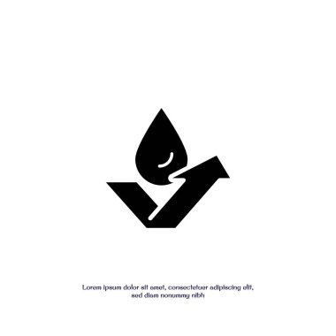 Su geçirmez konsept katı simge vektör tasarımı web ve mobil uygulama için iyidir