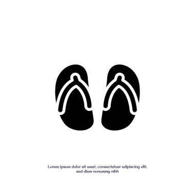 sandalet katı ikon vektör tasarımı web veya mobil uygulama için iyi