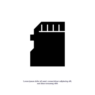 sd kart somut simge vektör tasarımı web veya mobil uygulama için uygundur