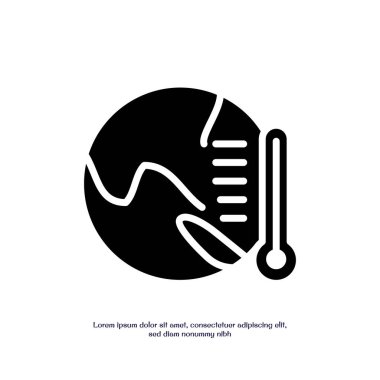 toprak sıcaklığı katı simge vektör tasarımı web ve mobil uygulama için iyi